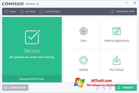 Képernyőkép Comodo Antivirus Windows 7